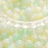 8-10mm Half-Sugar Bubble Glass Bead Bracelet - Handmade Round Loose Beads for Jewelry Making