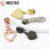 Meetee 5-50 Stück 5# Nylon Reißverschlussanhänger Kleidung Taschen Reißverschlüsse Reparatur Schieber für Plastikreißverschlüsse Herz Reißverschlusskopf Griff Nähzubehör