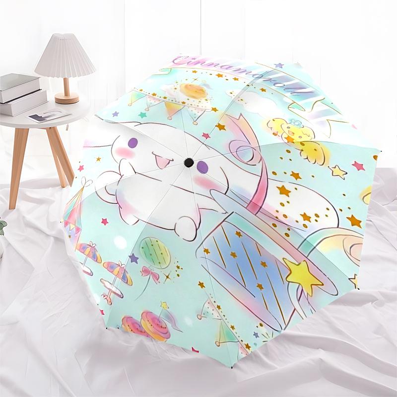 1pc Cinnamoroll Festival Umbrella - Automatic Opening/Closing, Portable 3-Fold Design, 8-Bone Iron Frame, Outdoor Umbrella, Perfect Gift for Fans, Tra