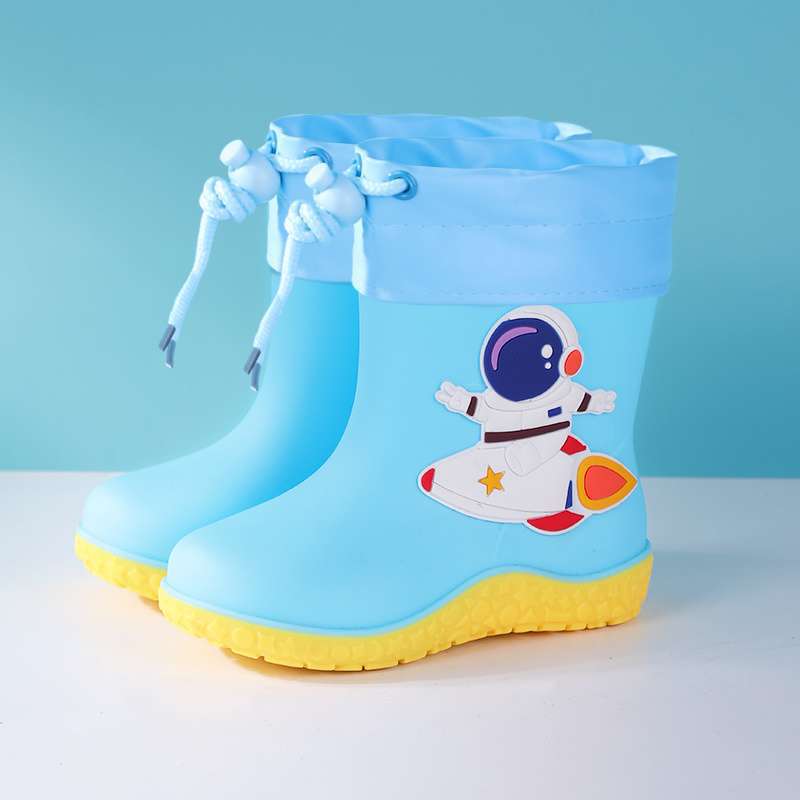 2025 Mode Kinder Universal-Regenstiefel mit Baumwolle Rutschfeste Wasserschuhe Kinderregenschuhe Männer und Frauen Niedliche Cartoon 1~ 8 Jahre alt