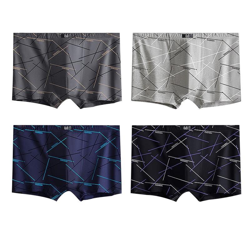 Hengyuanxiang Men's Soft Cotton Boxer Briefs