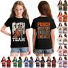 Children's Short Sleeve Tops Casual Print T Shirt Round Neck Pullover Blouse