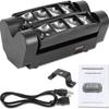Mini LED 8 Eyes RGBW Voice-activated Moving Head Lights Stage Lighting Beam Lights