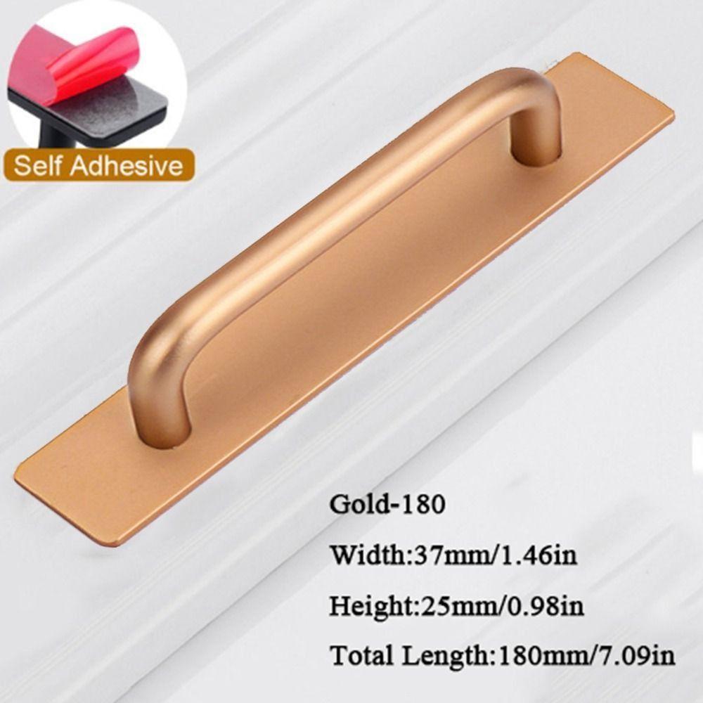 Aluminum Alloy Punch-free Door Handle Practical Waterproof Closet Knob Black/Gold/Silver Moisture-proof Window Handle Furniture