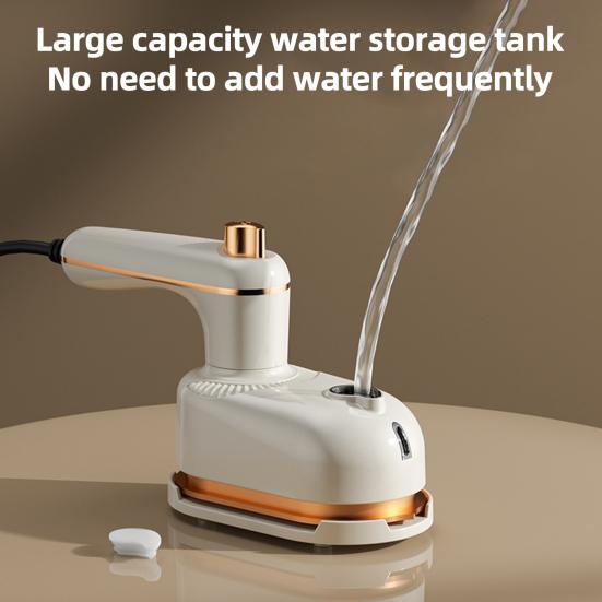 Portable Steam Ironing Machine with Water Tank Foldable Handle 1000W Fast Heating 2-in-1 Dry Wet Mini Travel Iron Clothes Steamer