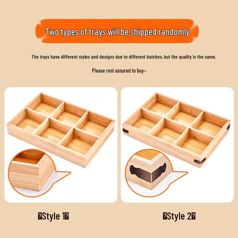 Shangkaojia Bamboo Six-Compartment Serving Tray