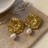 [Autumn Memory] Retro Elegant Natural Baroque Pearl Earrings Design Atmospheric Irregular Earrings