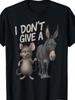 Funny Sarcastic Rat Donkey Meme TShirt I DonT Give A Graphic Tee with Donkey Rat Characters Soft Breathable Shirt for