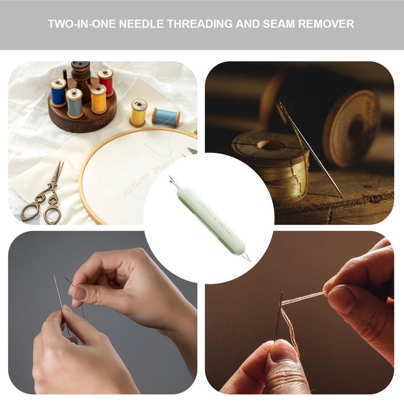 DIY Seam Thread Remover Portable 2-in-1 Threader Stitching Remover Household Tool for The Elderly Hand Sewing Seam Accessories