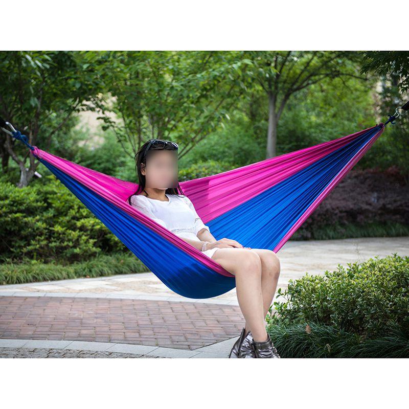 Parachute Double Person Nylon Hammock Outdoor Travel Camping Swing Hanging Bed
