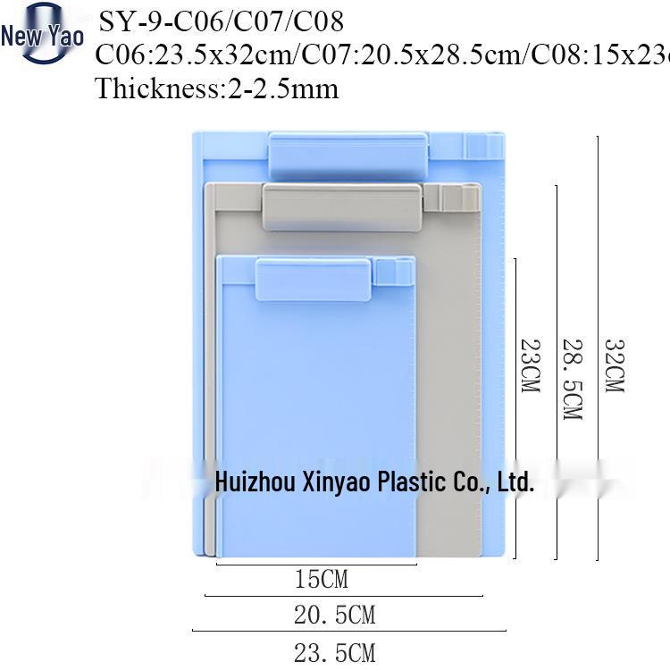 Large Capacity A4 File Box with Pen Slot & Clipboard for A5 Paper Storage