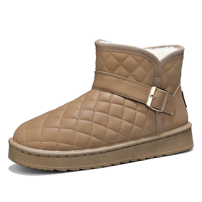 Autumn and winter new snow boots women's velvet thickened bread warm snow cotton shoes fur short boots