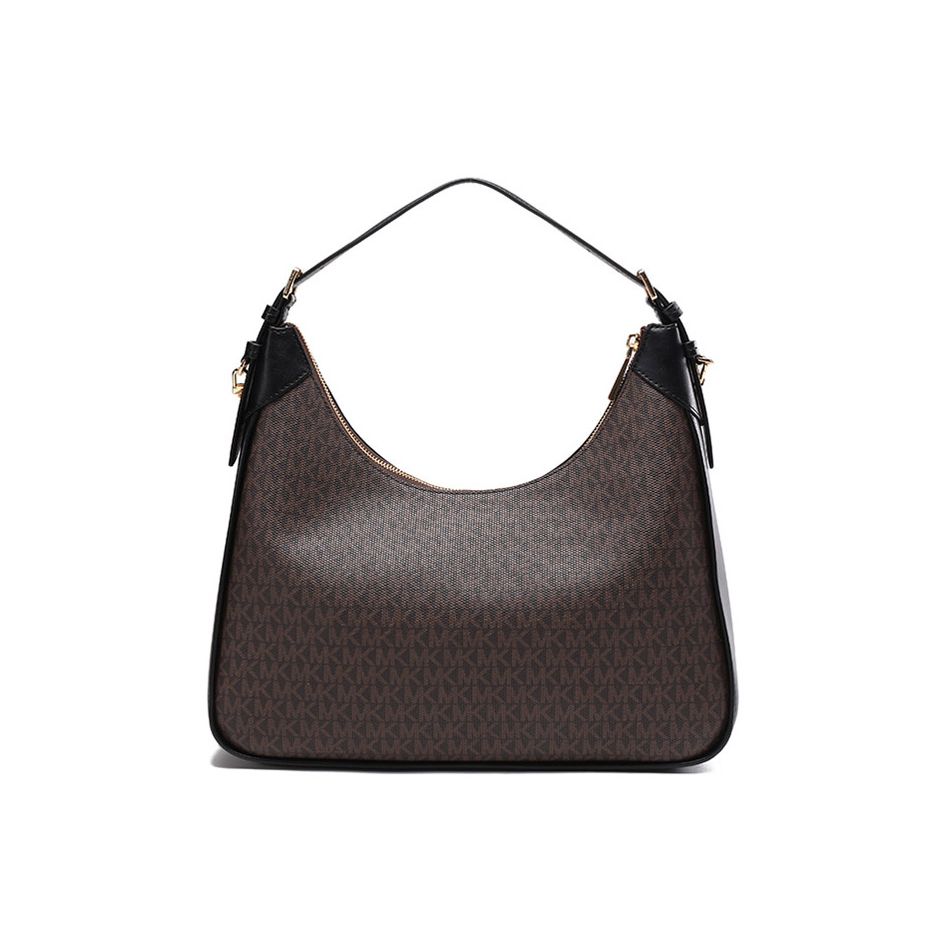 Michael Kors Wilma Classic Monogram Shoulder Bag Women Handbags Brown 30R3G3WH3B-BROWN-BLK