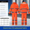 Reflective Raincoat and Rain Pants Set for Men, Separate Pieces, Thickened, Full-Body Storm-Proof, for Traffic Duty and Sanitation Workers