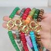 Women's Summer Crystal Rainbow Abacus Bead Necklace