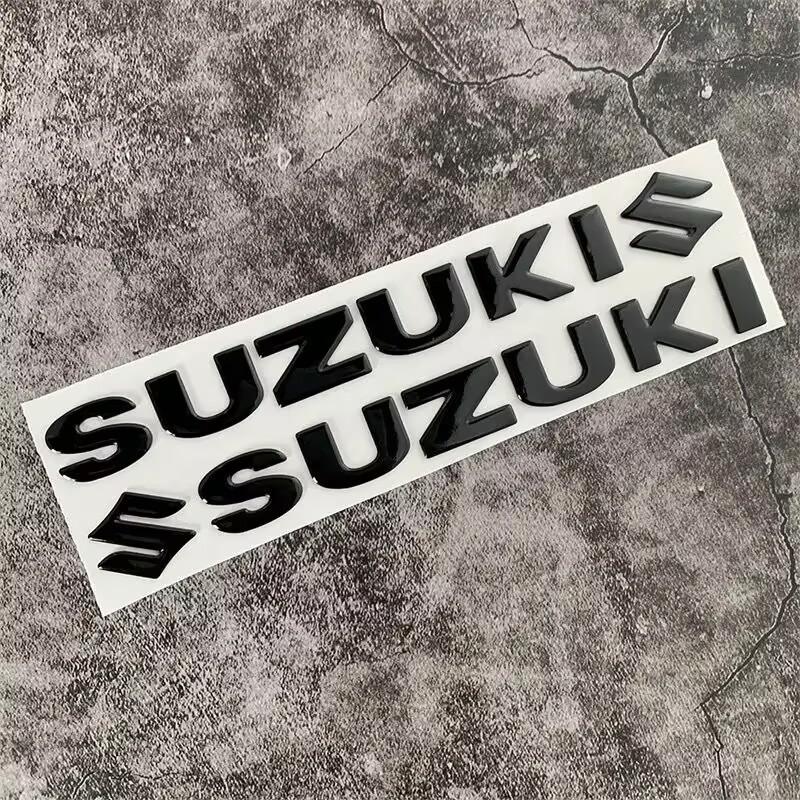2pcs For Suzuki Stickers GSXR1000 GSR600 GSXS1000 Accessories 3D Tank Decal Logo Emblem Gold Silver Black Red Motorcycle Sticker