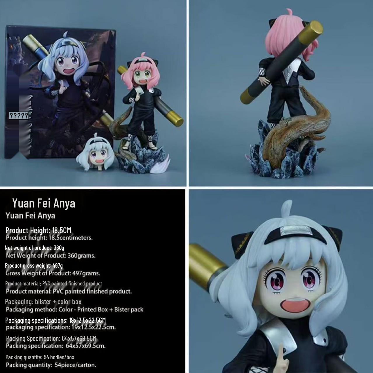 Spy x Family Anya Cosplay as Naruto s Hiruzen Sarutobi Anime Figure Ornament Toy