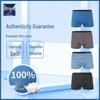 2-Pack Men's 100% Cotton Boxer Briefs: Washable, Durable, Mid-Rise, Comfortable, Breathable, Skin-Friendly, Moisture-Wicking.