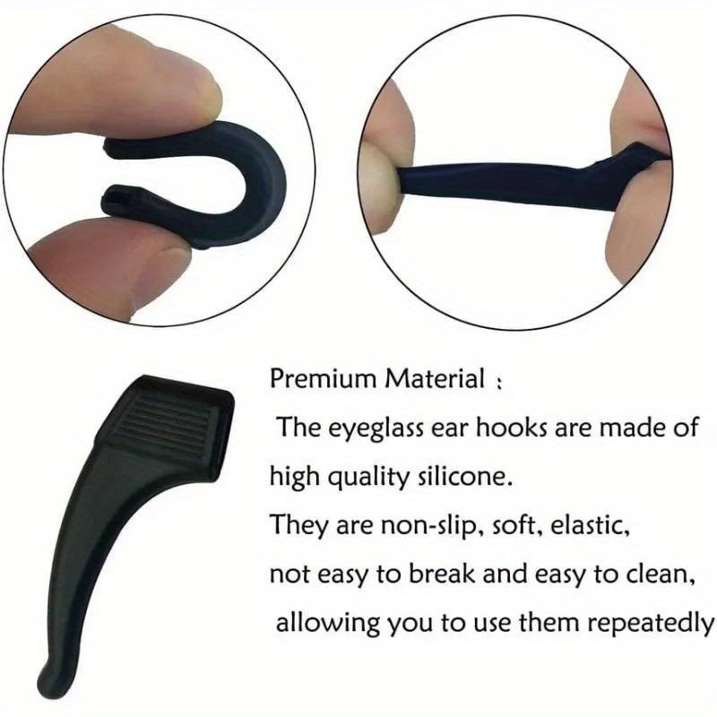 20Pcs Anti-slip Silicone Ear Grip Glasses Eyeglasses Leg Ear Hook Stopper Bracket Fastener Accessories Temple Tip Eyewear Holder