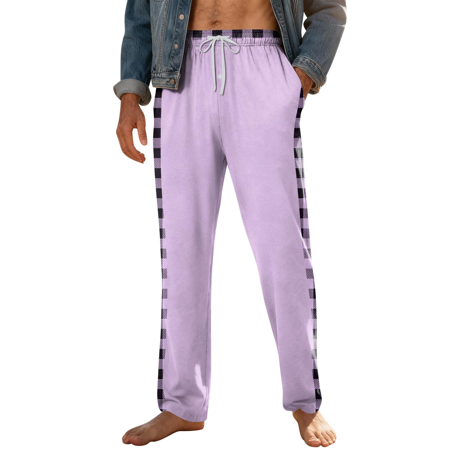 

Men s Knitted Fashion Print Pocket Casual Pants Pajama Pants L