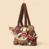 Cute Cartoon Hamburger Single-Shoulder Bag — Versatile Plush Handbag For Women And Girls