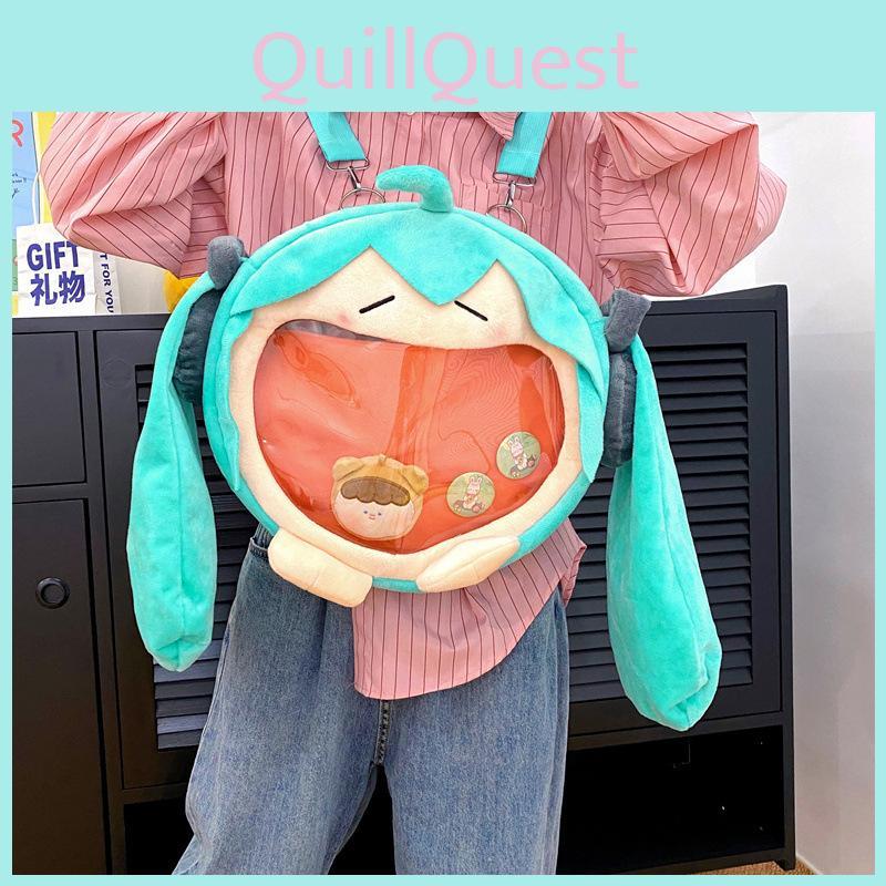 Hatsune Miku Anime Backpack With Soft Plush Exterior For School And Travel