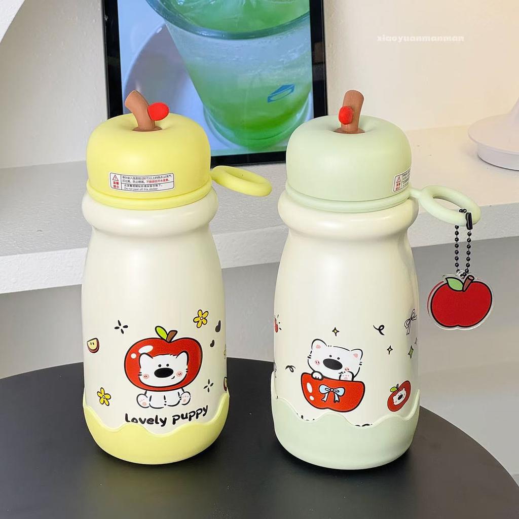 Portable student school large-capacity thermos cup cute new girls portable cup direct drink high-value cartoon