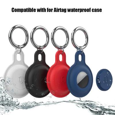 Porte-clés en silicone pour étui Apple Airtags Housse de protection pour le voyage Imperméable Support Air tag Accessoires Tracker Étui AirTag