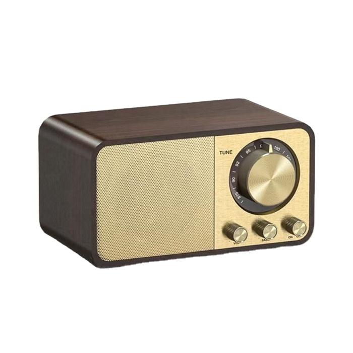 

2022 Новый уличный портативный динамик, настольный ретро беспроводной Bluetooth-динамик, FM-радио, Hi-Fi стерео сабвуфер, поддержка TF-карты, AUX China чёрный