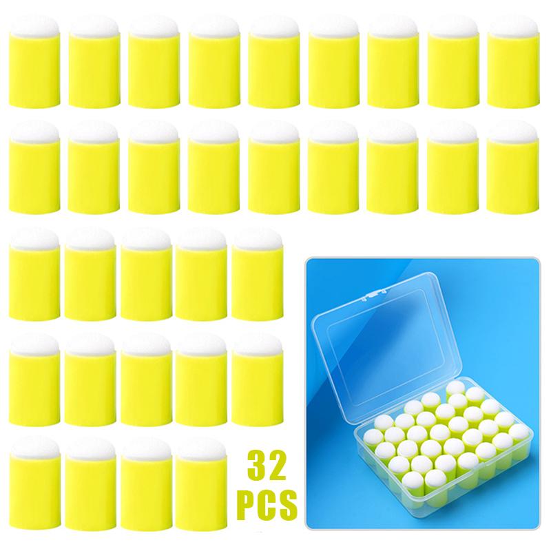 

Finger Daubers Sponge Face Paint Foam 32 Pieces Craft Set Body Painting Drawing Sponge Dauber Chalk A1