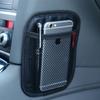 Leather Car Interior Phone & Card Storage Mesh Net