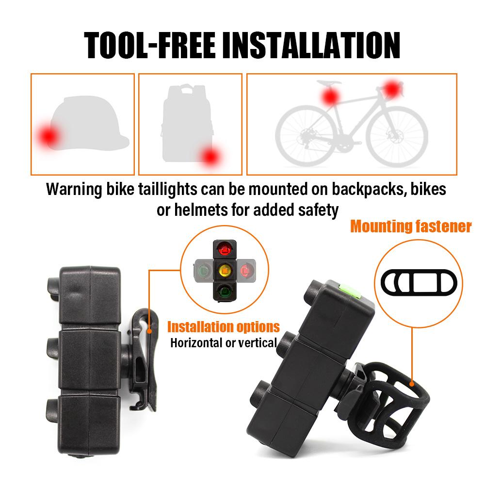 Bike Light Rechargeable Bicycle Taillight MTB Outdoor Cycling Safety Warning Traffic Taillights Easy to install Bike Accessories