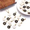 2Pcs Stainless Steel A-Z Round Letter Charms Enamel Alphabet Charms Single-sided Pendant DIY Necklace Bracelet Jewelry Findings