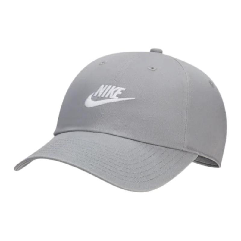 Nike Embroidered Logo Cotton Baseball Cap Grey Casual FB5368-073