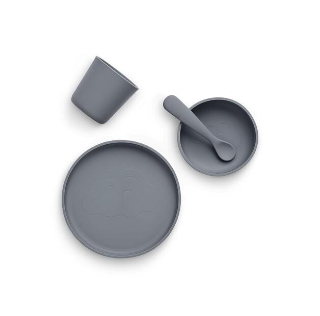 Набор детской посуды Jollein штормовой серый, 4 шт (705-007-65308)