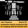 For Dongfeng AEOLUS HAOHAN 2024 Panel Dashboard Navigation Automotive Interior Protective Film TPU Anti-Scratch Sticker