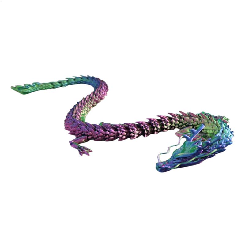 30cm 3D Printed Dragon Decoration Crystal Dragon Creative Toys Fun Home Office Decor Chinese Dragon Figurine