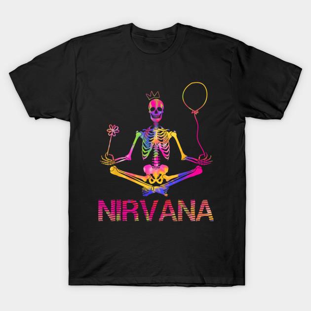 

Men Black Print T-shirt Nirvana No-Cut Transfer Paper Print Cotton Tshirt S