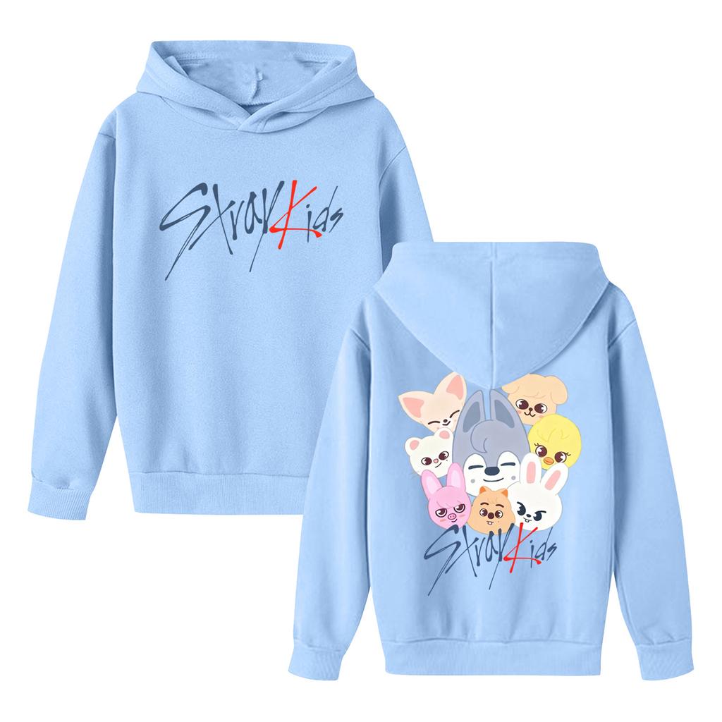 Kinder Langarm Lockerer Pullover Buchstabenaufdruck Kordelzug Kapuzen-Sweatshirt