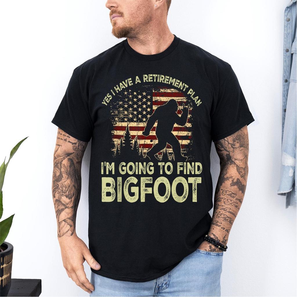 Yes I Have A Retirement Plan I'm Going to Find Bigfoot Retro Unisex T-Shirt