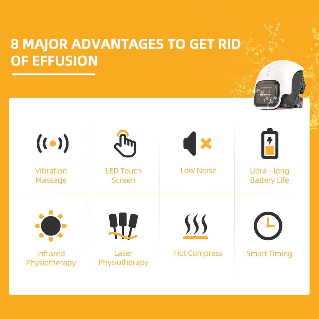 Intelligentes kabelloses Kniemassagegerät Vibration Luftdruck Heißkompresse Kniemassagemaschine Elektrischer Ellbogen Schulter Kniemassagegerät