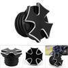 Motorcycle Crossed Fuel Oil Tank Cover CNC Billet Aluminum Cap Replacement