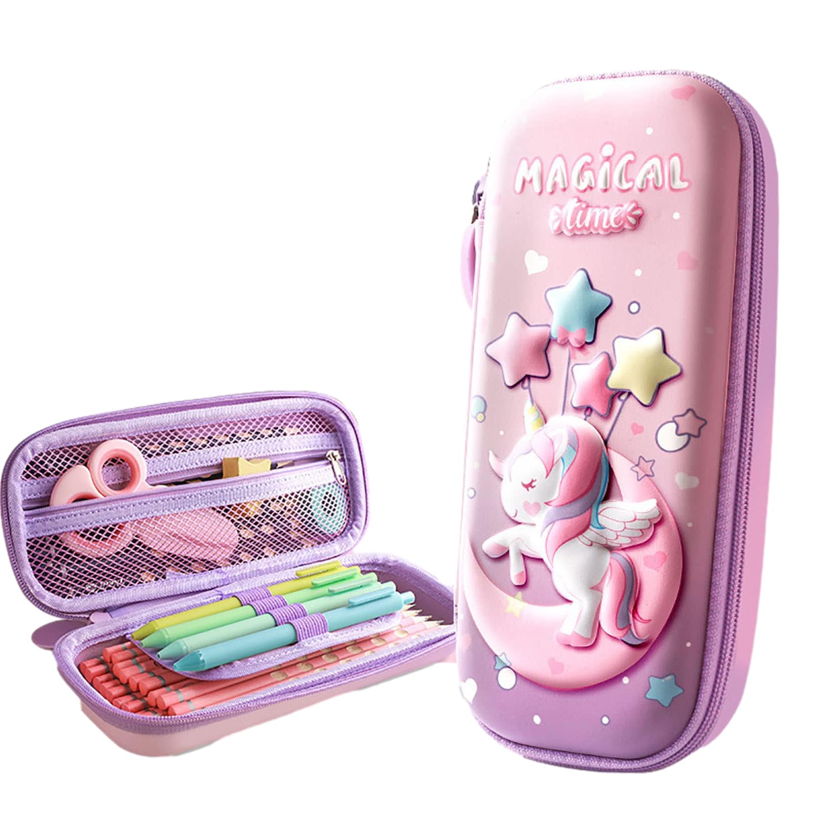 Sugarello Pen Pencil Pen Pencil EVA 3D Large Small Item Writing Instrument Storage Case, Case, Pouch, Case, Material, Design, Water-Repellent,