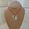 Y2K Gothic Colorful Stereo Heart-shaped Glass Crystal Pendant Adjustable Chain Necklace for Women Trend Charm Jewelry Accessory