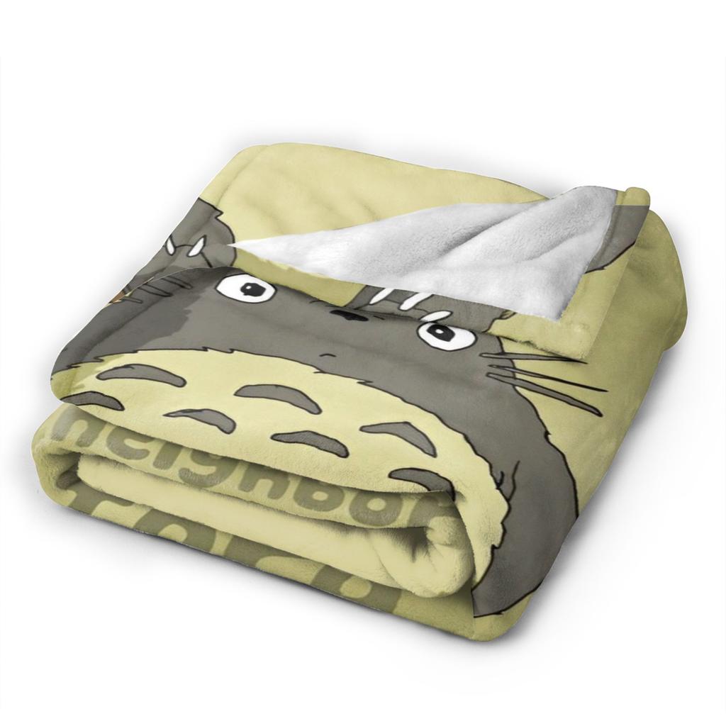 Cartoon Funny Cute T-Totoros Blanket Cover Plush Throw Blanket Home Couch Printed Lightweight Bedsprea,