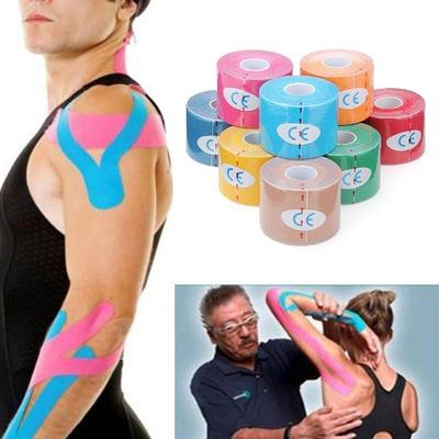 Tapes Kinesio elastische Bandage Knieschützer Tapes Kinesiologie Stützpolster Locking Sports selbstklebende Venda Kinesiotape Bandage