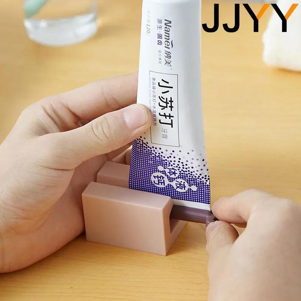 JJYY Household Plastic Toothpaste Tube Extruder Dispenser Rolling Stand Bathroom Dental Cleaning Accessories