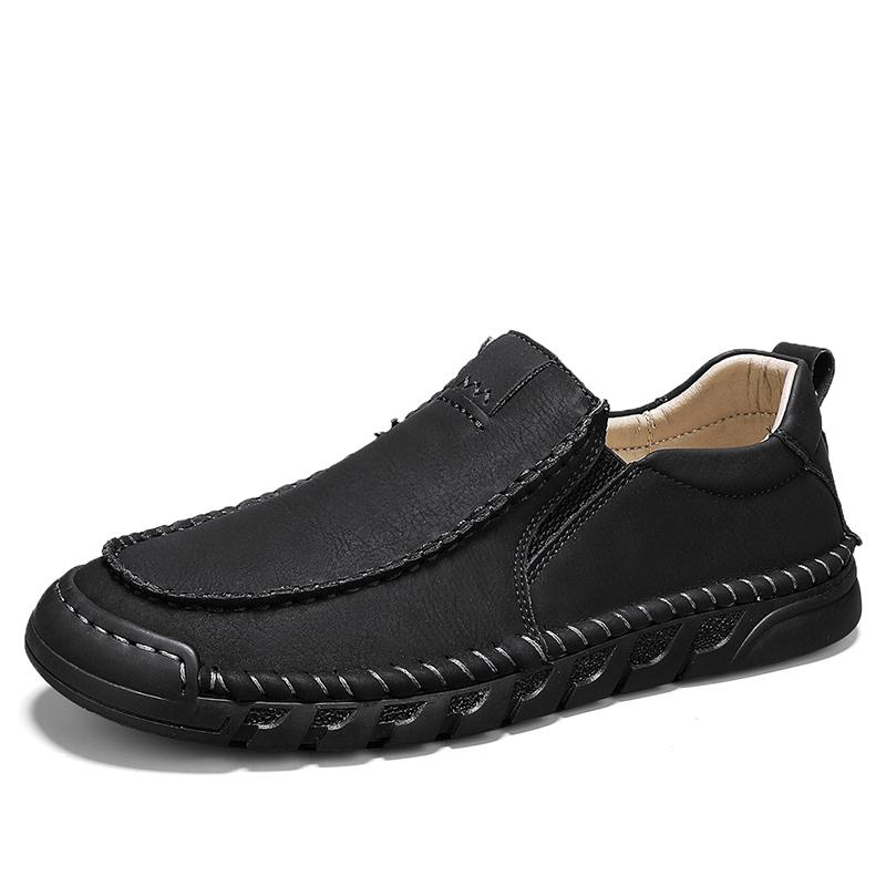 Fashion 2025 Trend Mens Casual Shoes Handmade Leather Comfy Loafers Moccasins Luxury Designers Lightweight Breathable Men Outdoor Shoes