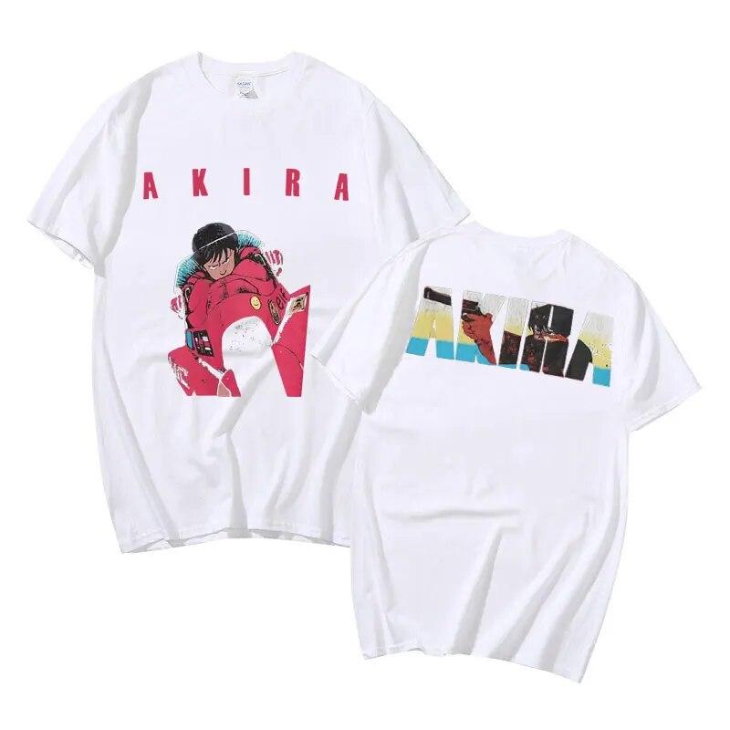 90s Action Sci-fi Anime Akira Double Sided Graphic Print Tshirt Unisex Women Fashion Streetwear Oversize Hip Hop Tees Short Sleeve