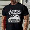 Herren Hochwertiges Lustiges Baumwoll Moto T-Shirt Drive Klassischer Aufdruck T-Shirt Lässig Rundhals Herren Hip Hop
